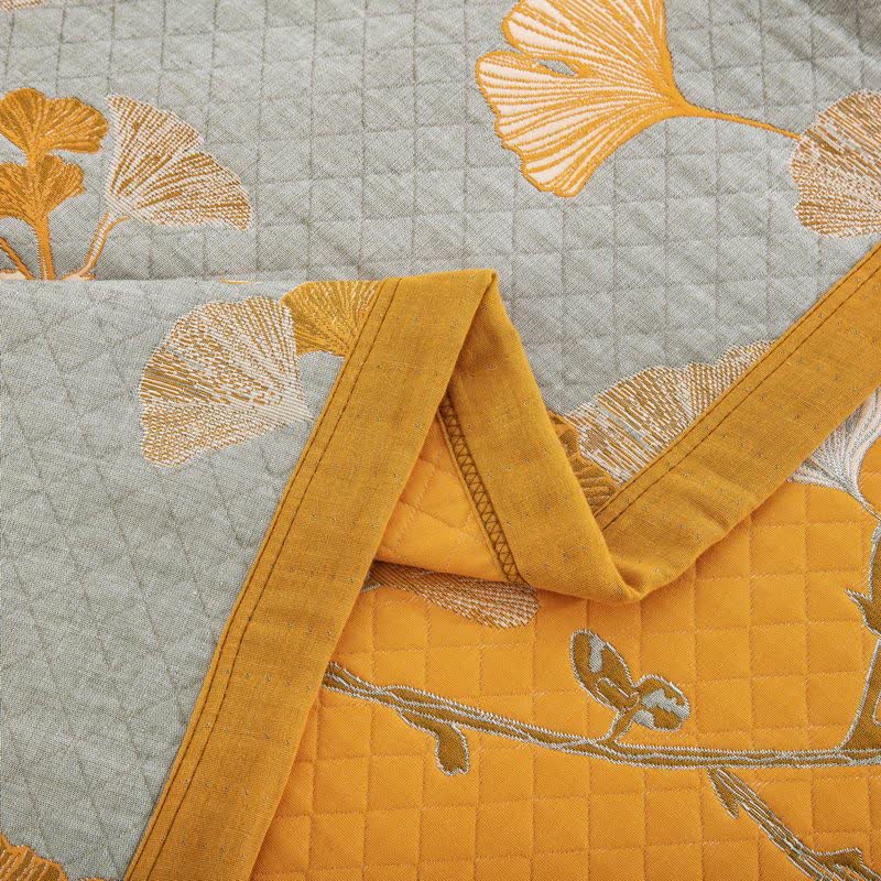 Wendbare Tagesdecke aus Bio-Baumwolle mit Ginkgo-Blatt - image 70