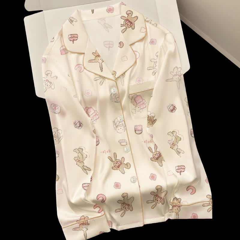 Niedliches Cartoon-Hasen-Pyjama-Set - image 3