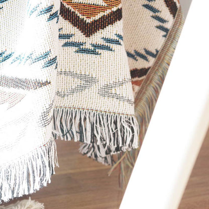 Bohemian Strick-Loungedecke mit Quaste