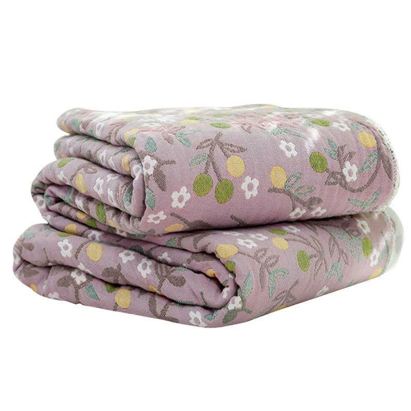 Retro Wende-Bettdecke, weiche Steppdecke mit Blumenmuster