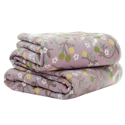 Retro Wende-Bettdecke, weiche Steppdecke mit Blumenmuster