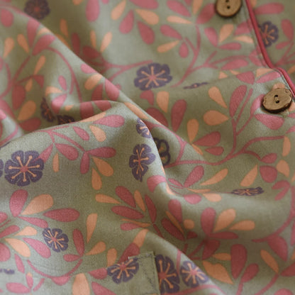 Loungewear-Set aus Baumwolle und Seide mit Blumenmuster - image 5