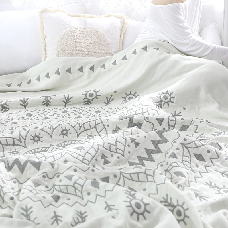 Ownkoti Chic Mandala Wende-Steppdecke aus Baumwolle mit Blumenmuster