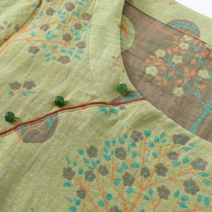 Loungewear-Set aus Jacquard-Baumwolle mit Blattbaum-Print - image 7
