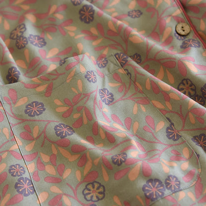 Loungewear-Set aus Baumwolle und Seide mit Blumenmuster - image 7
