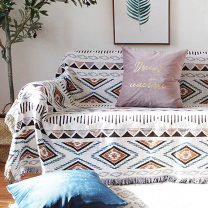 Bohemian Strick-Loungedecke mit Quaste