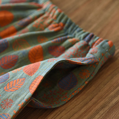 Loungewear-Set aus blattgrünem Baumwollgaze - image 7