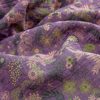 Boho Flower Lila Baumwoll-Bettwäsche-Sets (4-teilig)
