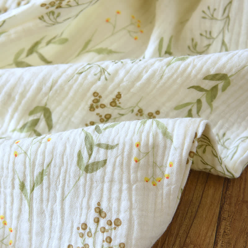 Pyjama-Set aus doppelter Baumwollgaze mit Blumenmuster