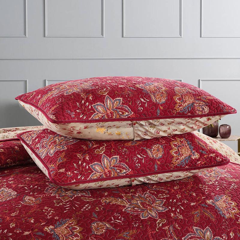 Bettwäscheset aus reiner Baumwolle mit Retro-Blumenmuster (3-teilig)