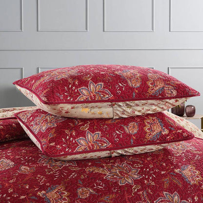 Bettwäscheset aus reiner Baumwolle mit Retro-Blumenmuster (3-teilig)
