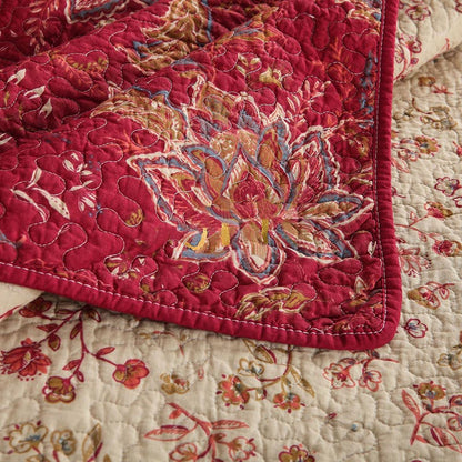 Bettwäscheset aus reiner Baumwolle mit Retro-Blumenmuster (3-teilig)
