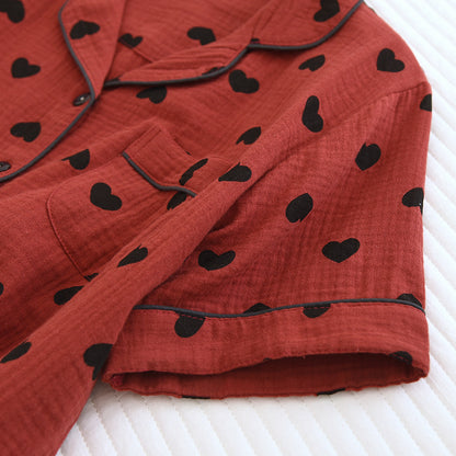 Pyjama-Set aus reiner Baumwolle mit Herzmuster (3-teilig) - image 3