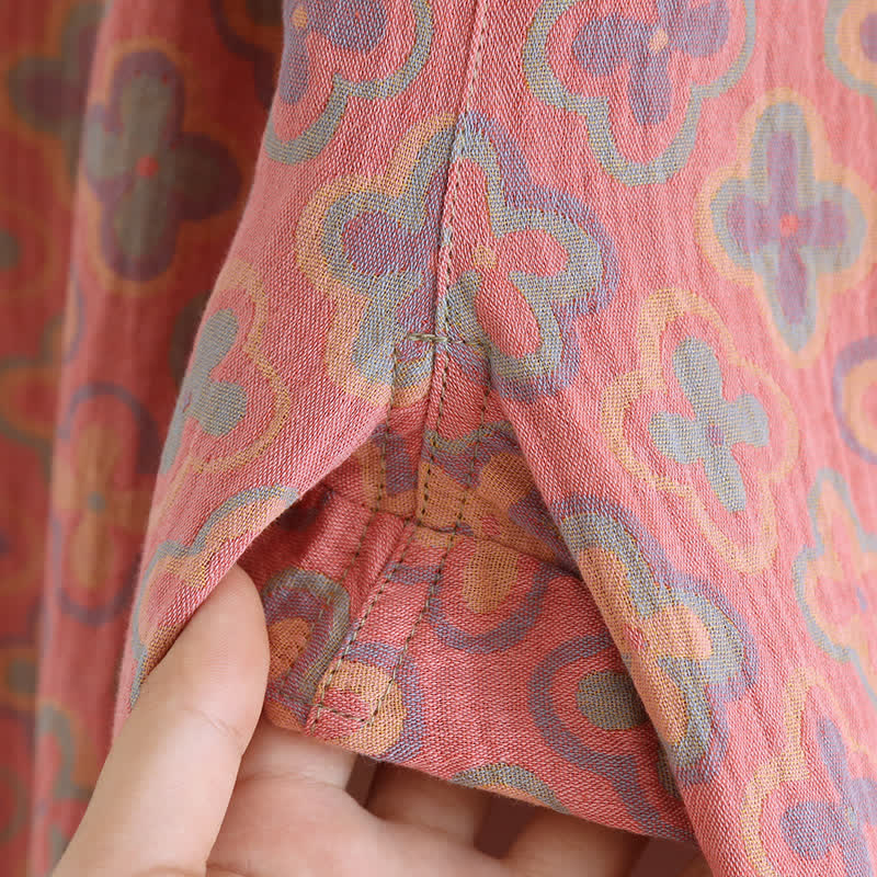 Garngefärbtes Loungewear-Set aus Jacquard-Baumwolle
