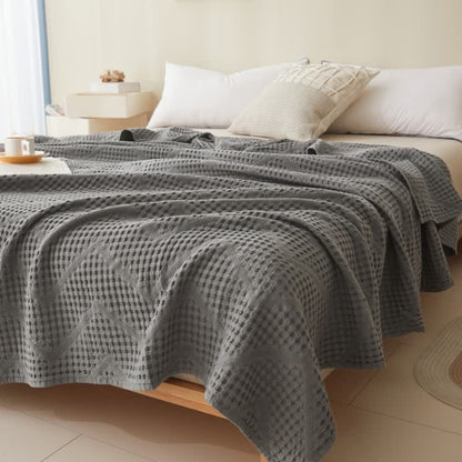 Handtuchdecke mit Waffelstruktur in Volltonfarbe