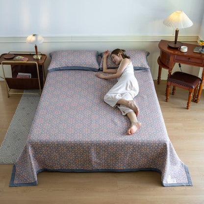 Luxuriöse, weiche Steppdecke aus Baumwollgaze-Jacquard