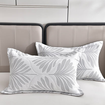 Atmungsaktive Handtuchdecke mit Jacquard-Blattmuster