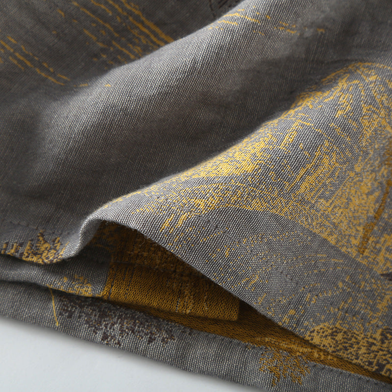 Atmungsaktiver Retro-Kimono-Bademantel aus reiner Baumwolle