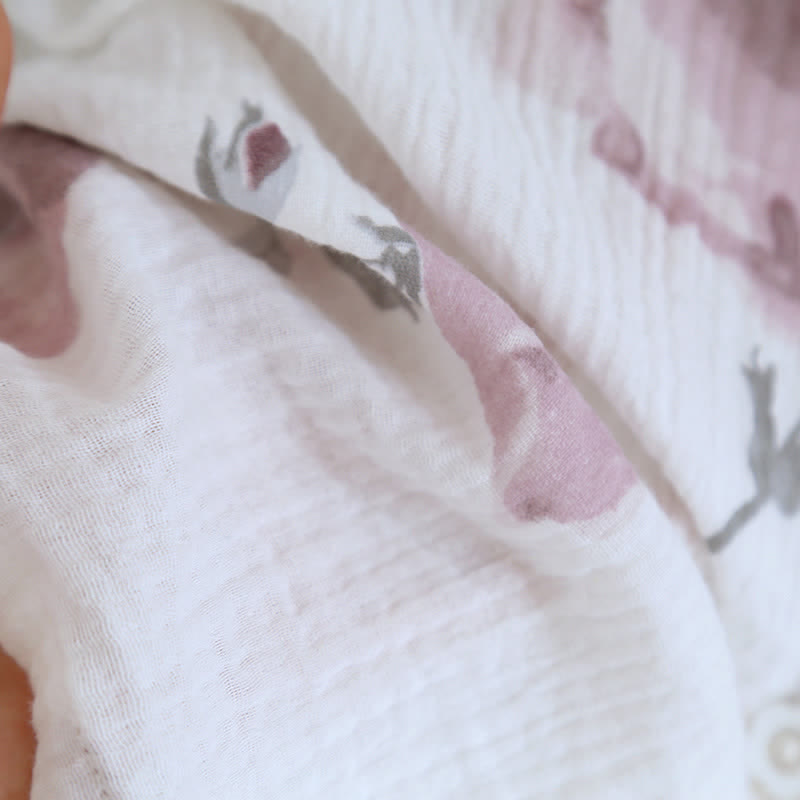 Doppellagiges Pyjama-Set aus Baumwollgaze mit Revers