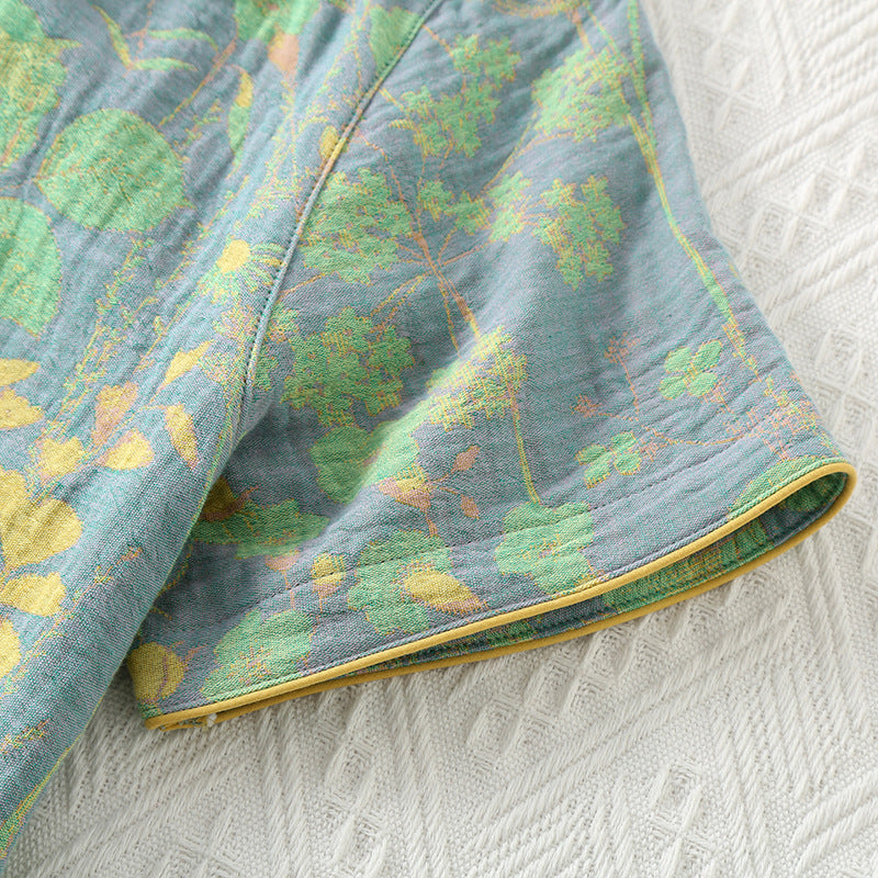Loungewear-Set mit kurzärmligen Crop-Hosen