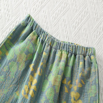 Loungewear-Set mit kurzärmligen Crop-Hosen