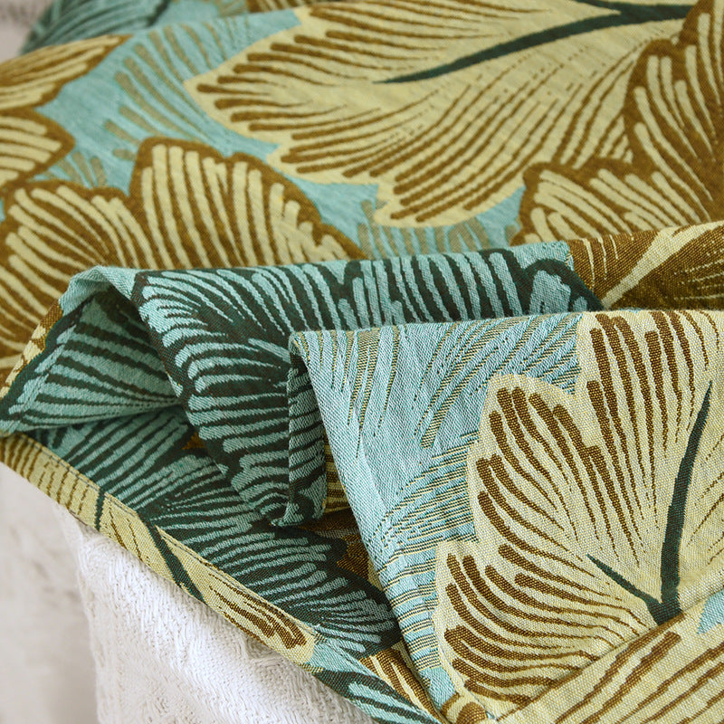 Garngefärbtes Loungewear-Set aus Baumwolle mit Blättern