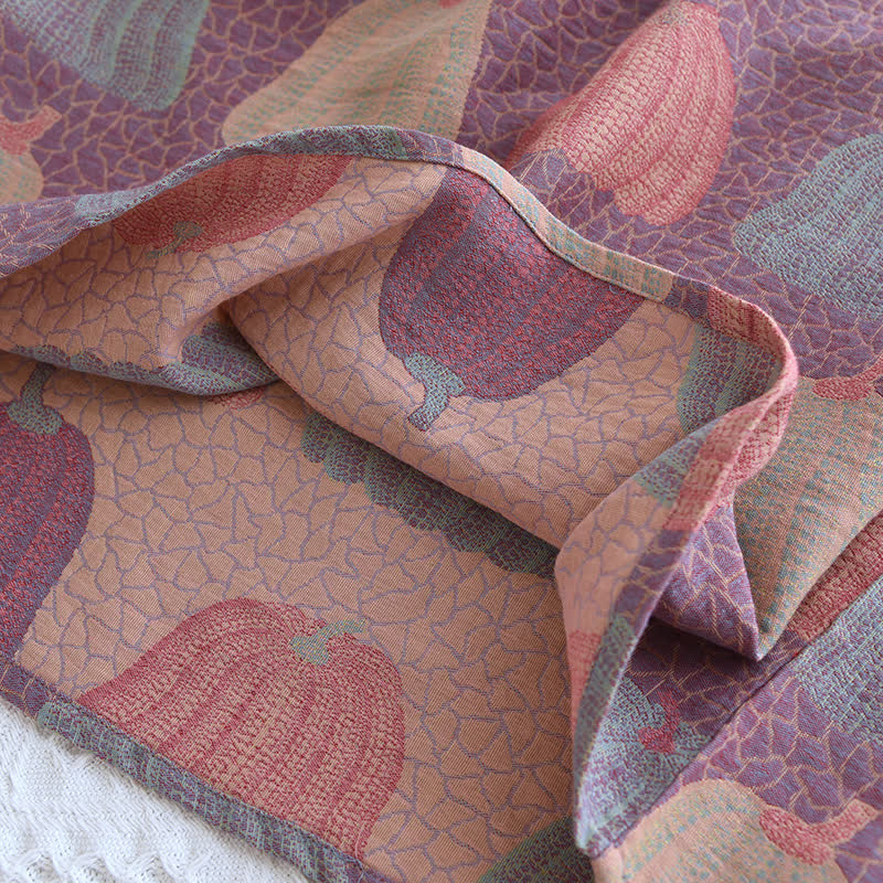 Pastorales Kürbis-Pyjama-Set aus reiner Baumwolle