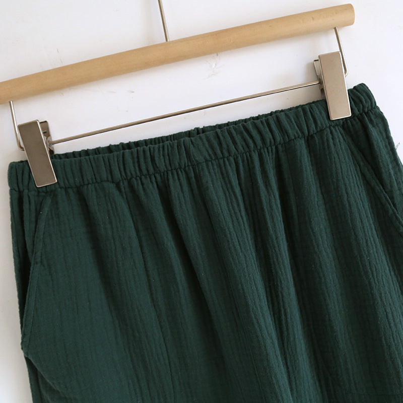 Kurzärmliges Loungewear-Set aus reiner Baumwolle mit Blumenmuster