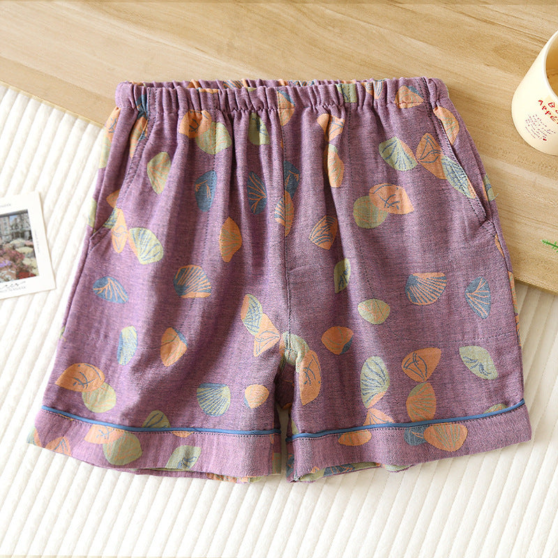 Atmungsaktive Pyjama-Shorts aus Baumwollgaze