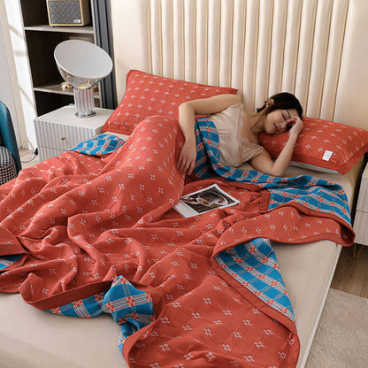 Atmungsaktive Steppdecke aus Gaze im modernen Stil