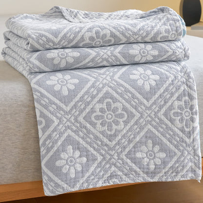 Weiche Sommerdecke aus Baumwollgaze-Jacquard