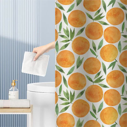 Ländlicher orangefarbener wasserdichter Duschvorhang