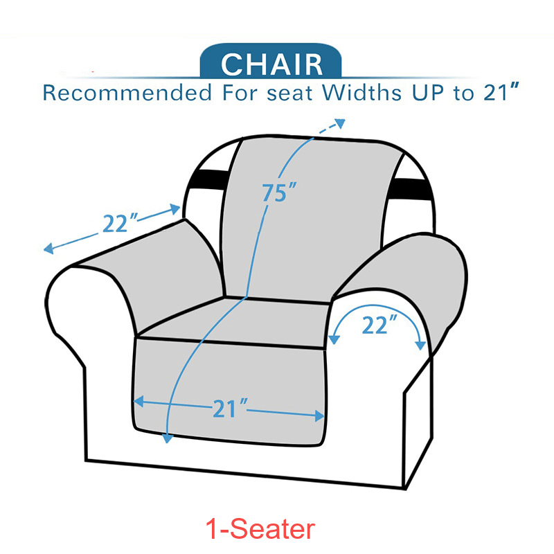 Wasserdichter Sofabezug mit elastischen Bändern