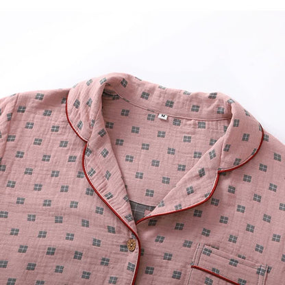 Loungewear-Set aus karierter Jacquard-Baumwolle