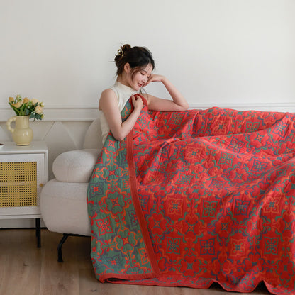 Weiche Handtuchdecke aus Jacquard-Baumwollgaze