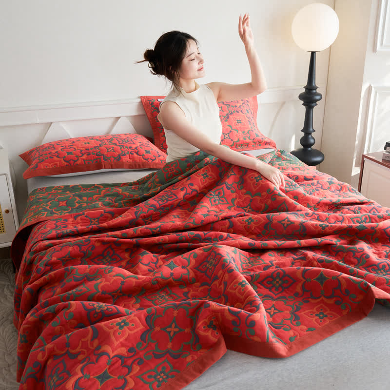 Weiche Handtuchdecke aus Jacquard-Baumwollgaze