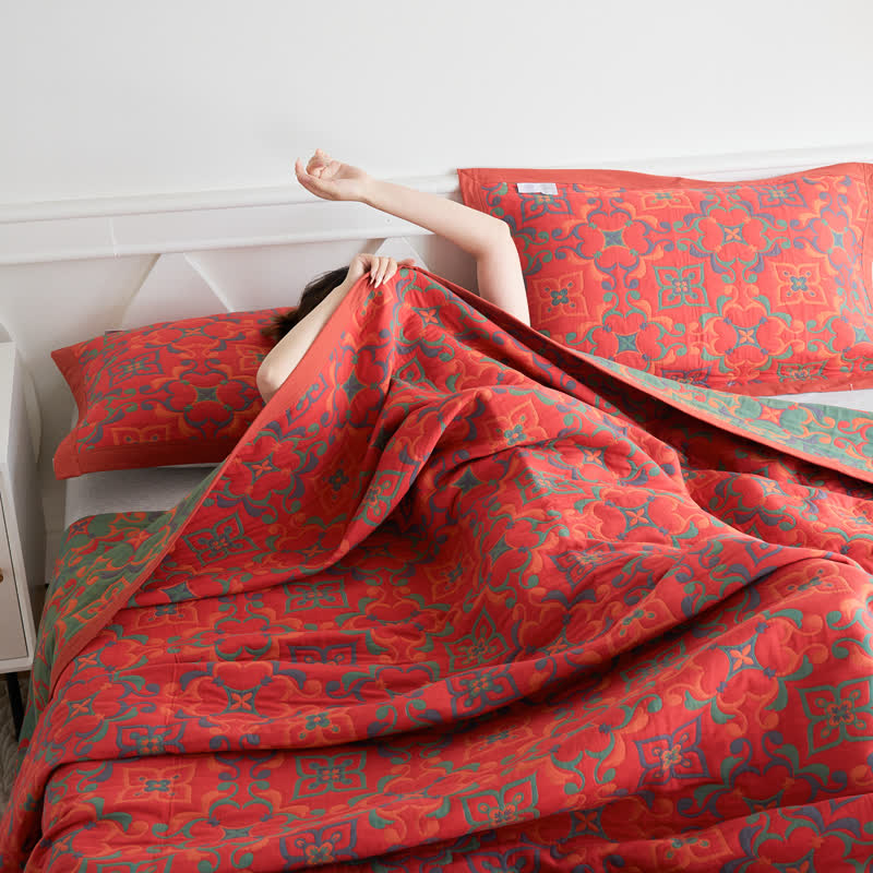 Weiche Handtuchdecke aus Jacquard-Baumwollgaze