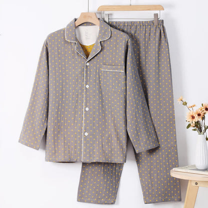 Loungewear-Set aus karierter Jacquard-Baumwolle