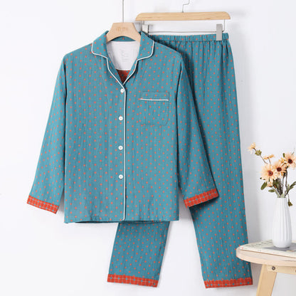 Loungewear-Set aus karierter Jacquard-Baumwolle