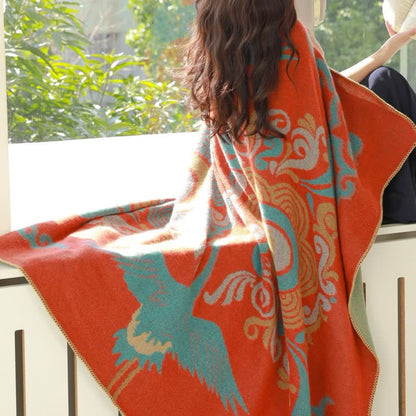 Luxuriöse, weiche Freizeitdecke im Retro-Stil