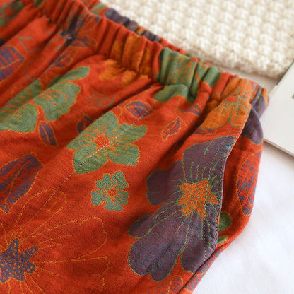 Doppellagige Sommer-Pyjama-Shorts aus Gaze