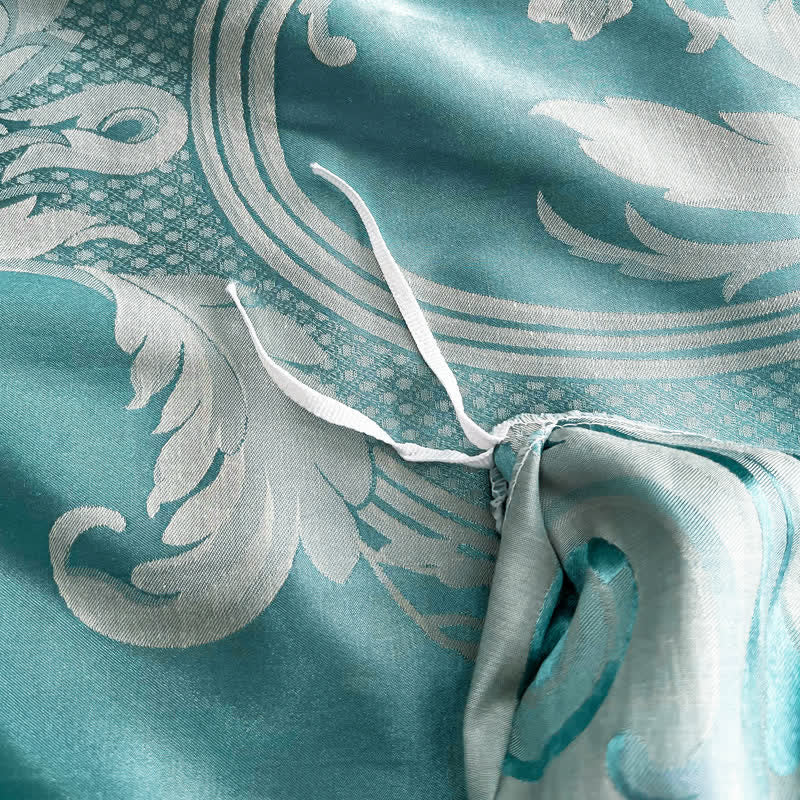 Luxuriöses, atmungsaktives Satin-Jacquard-Bettwäscheset (4-teilig)
