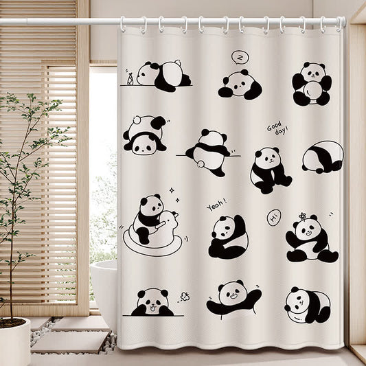 Wasserdichter Duschvorhang mit niedlichem chinesischen Panda
