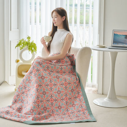 Jacquard Chic Wendesteppdecke aus Baumwollgaze