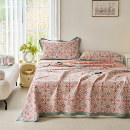 Jacquard Chic Wendesteppdecke aus Baumwollgaze