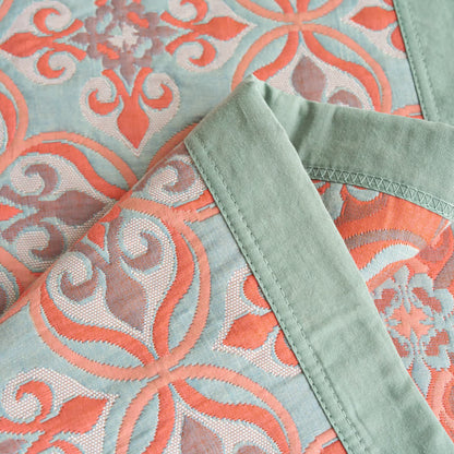 Jacquard Chic Wendesteppdecke aus Baumwollgaze