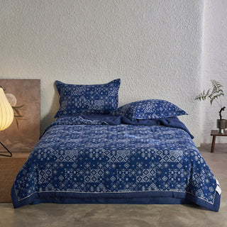 Weiche Steppdecke aus reiner Baumwollgaze im Retro-Jacquard-Stil