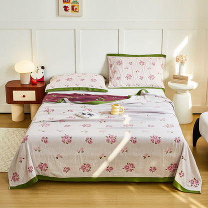 Baumwollgaze Pastorale Rose Sommersteppdecke