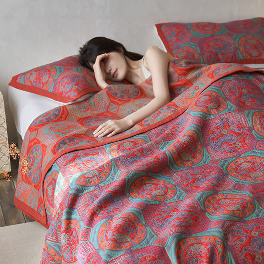 Weiche Steppdecke aus Baumwollgaze im Vintage-Stil