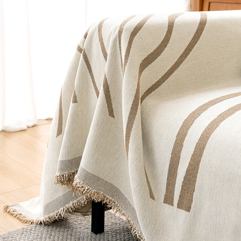 Chenille Simple Style Line Wendbarer Sofabezug